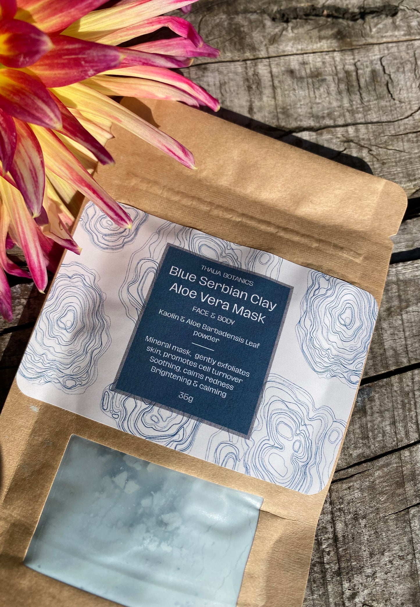 Blue Serbian Clay Aloe Vera Mask - 35g