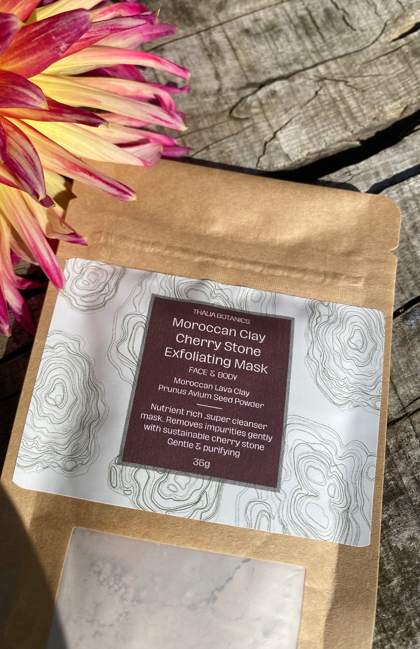 Moroccan Clay Cherry Stone Exfoliating Mask - 35g